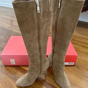 Ivanka Trump Tan Knee-High Suede Boots